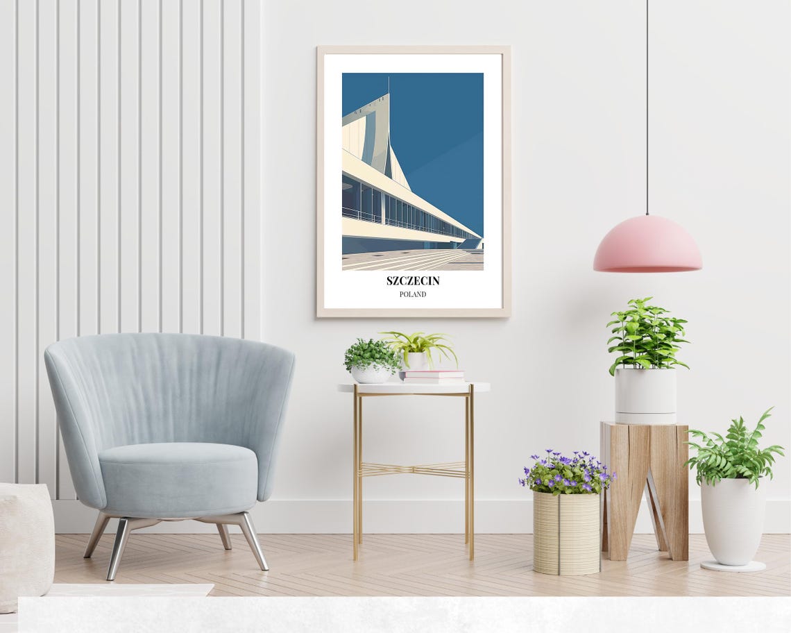 Szczecin Poland Philharmonic Hall Minimal Modern Architecture Poster - Image 2