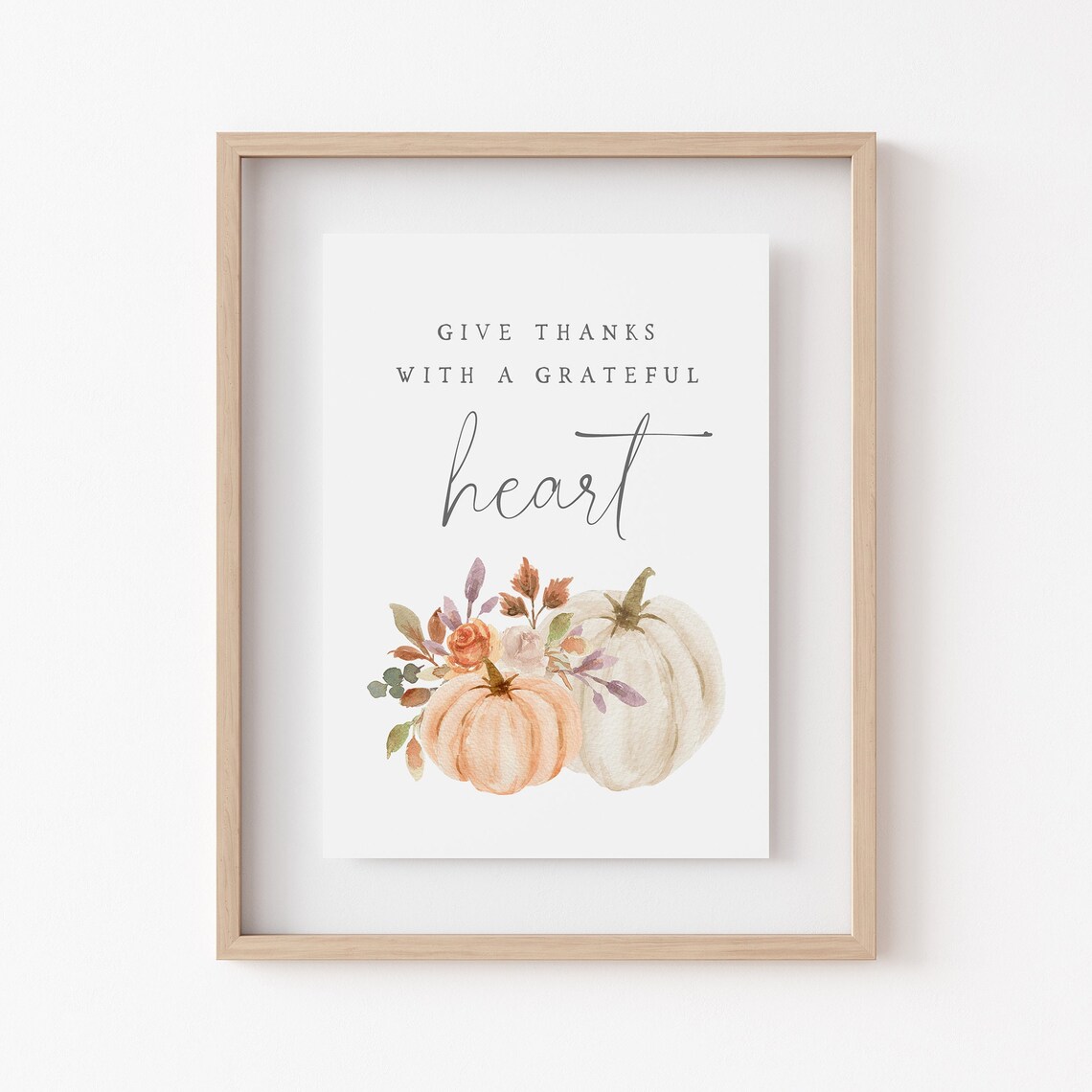 Give Thanks With a Grateful Heart Farmhouse Art Print - Image 2