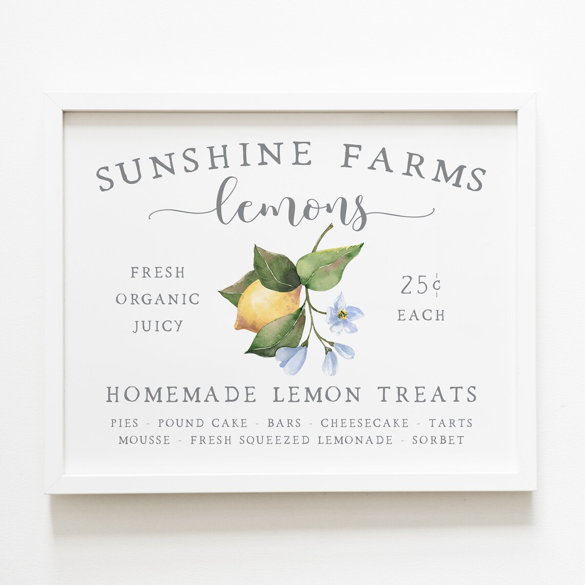 Farm Fresh Lemons Summer Kitchen Art Print - Image 4