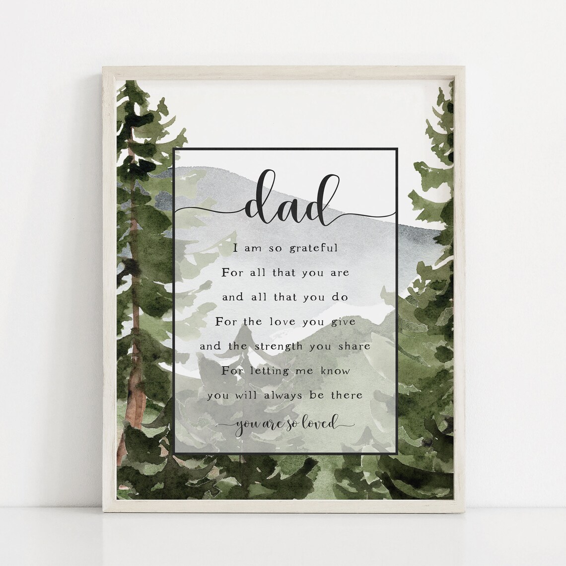 Instant Dad Quote Meaningful Birthday Art Print - Image 3
