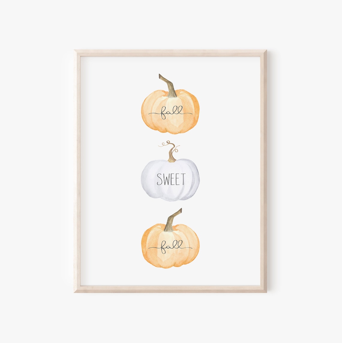 Fall Sweet Fall Autumn Mini Pumpkins Stack Art Print - Image 4