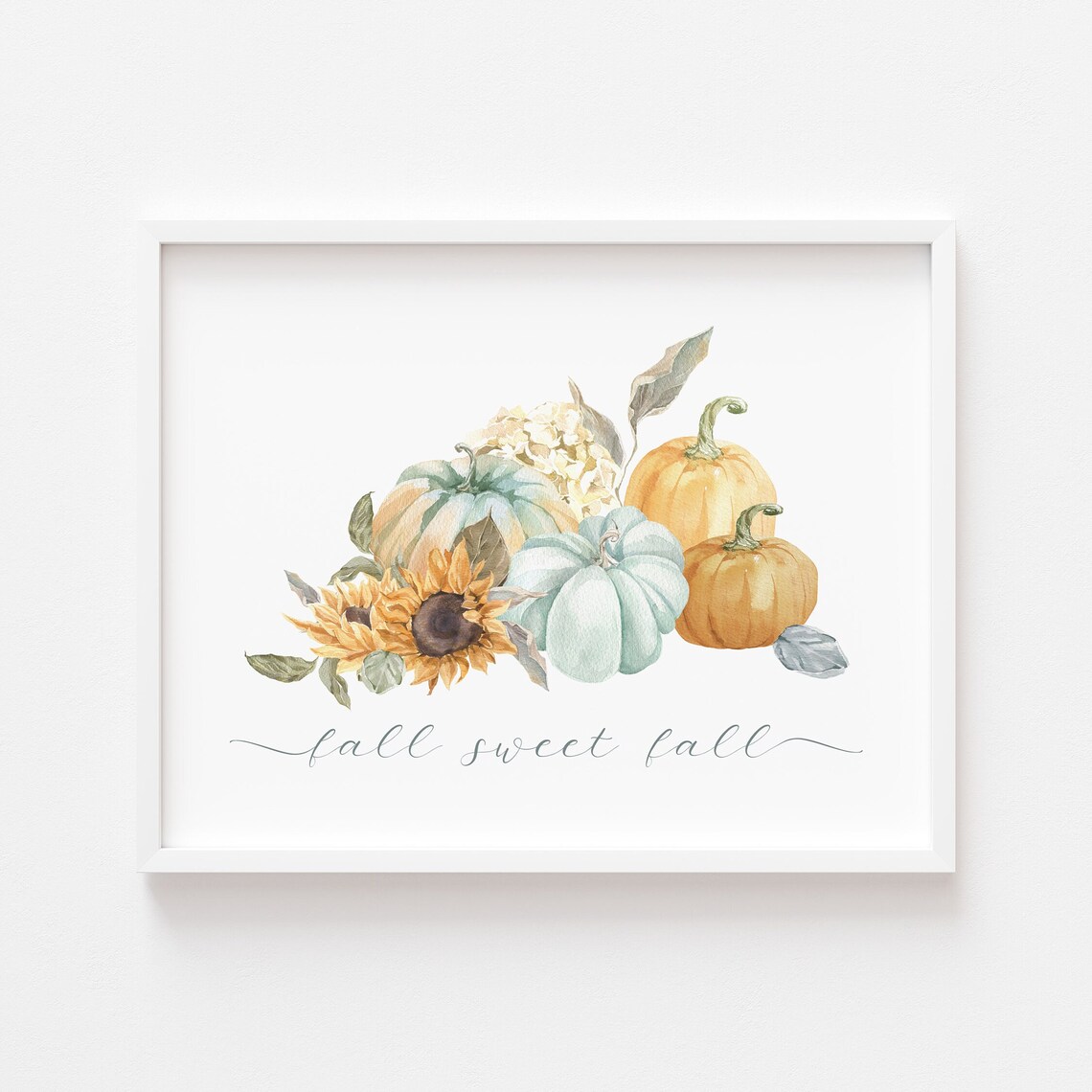 Fall Sweet Fall Pumpkins And Sunflowers Art Print - Image 4