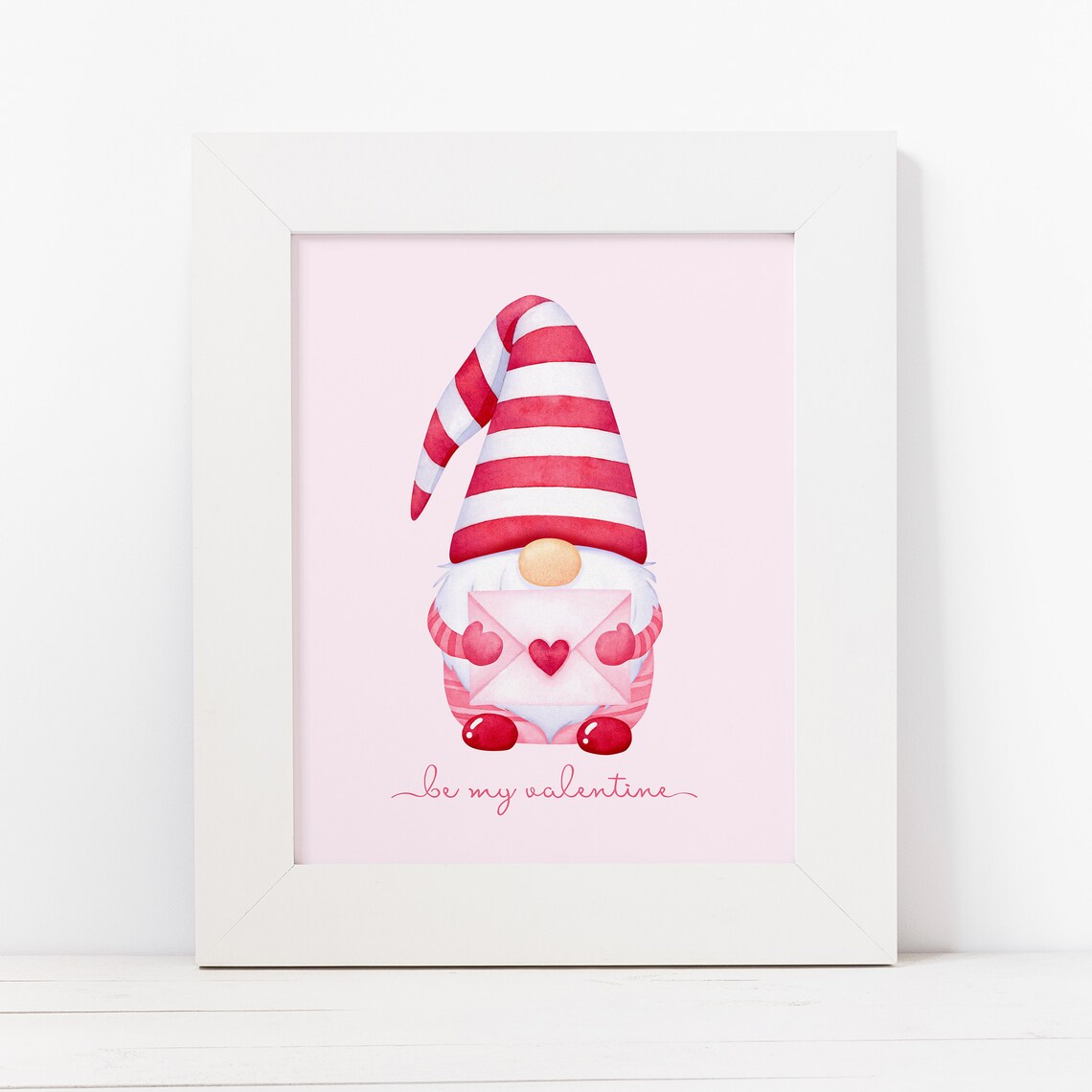 Valentines Day Gnome Print, Holiday Mantle Sign - Image 4