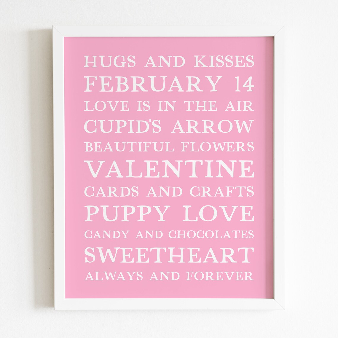 Valentine's Day Subway Art Love Sign, Pink Decor - Image 5