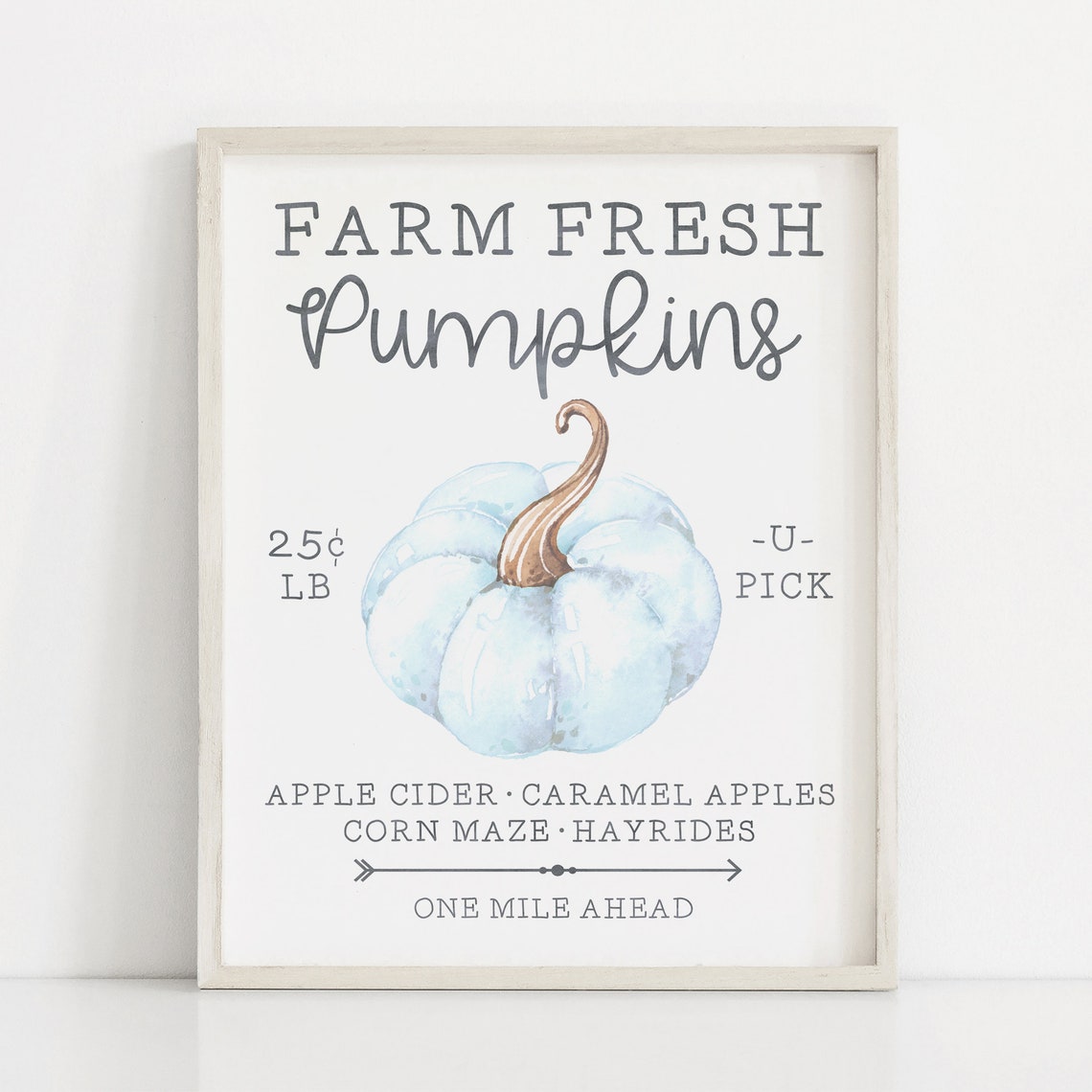 Farm Fresh Pumpkins U-Pick Vintage Fall Farmhouse Sign Poster