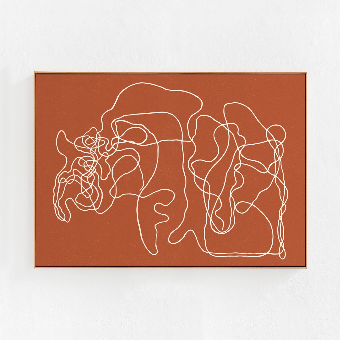 Contemporary Abstract Line Art, Minimal Modern Poster