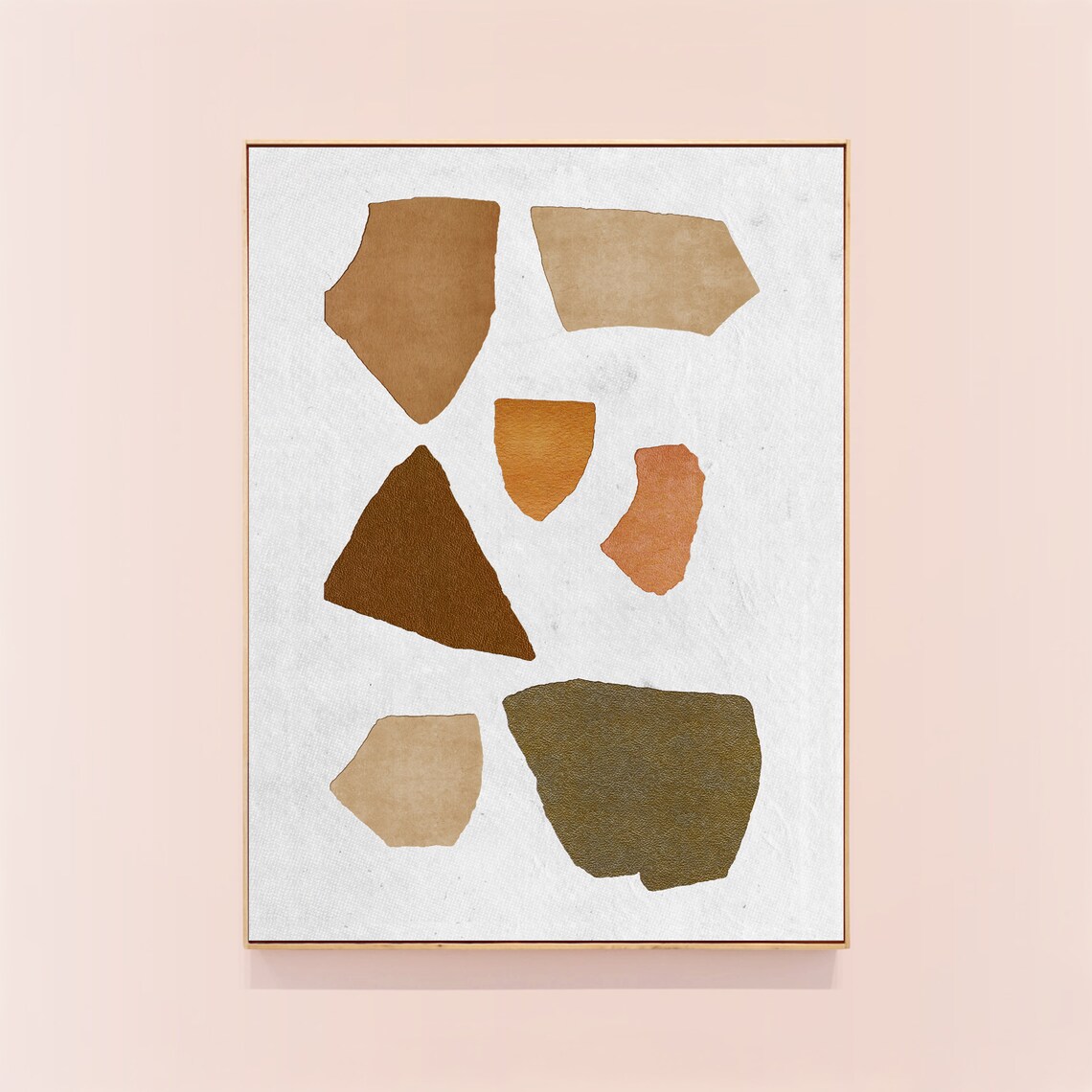 Abstract Shapes Collage, Neutral Earth Tones - Image 2