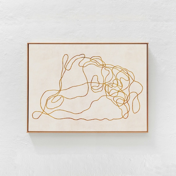 Abstract Line Art, Minimal Japandi Art Print