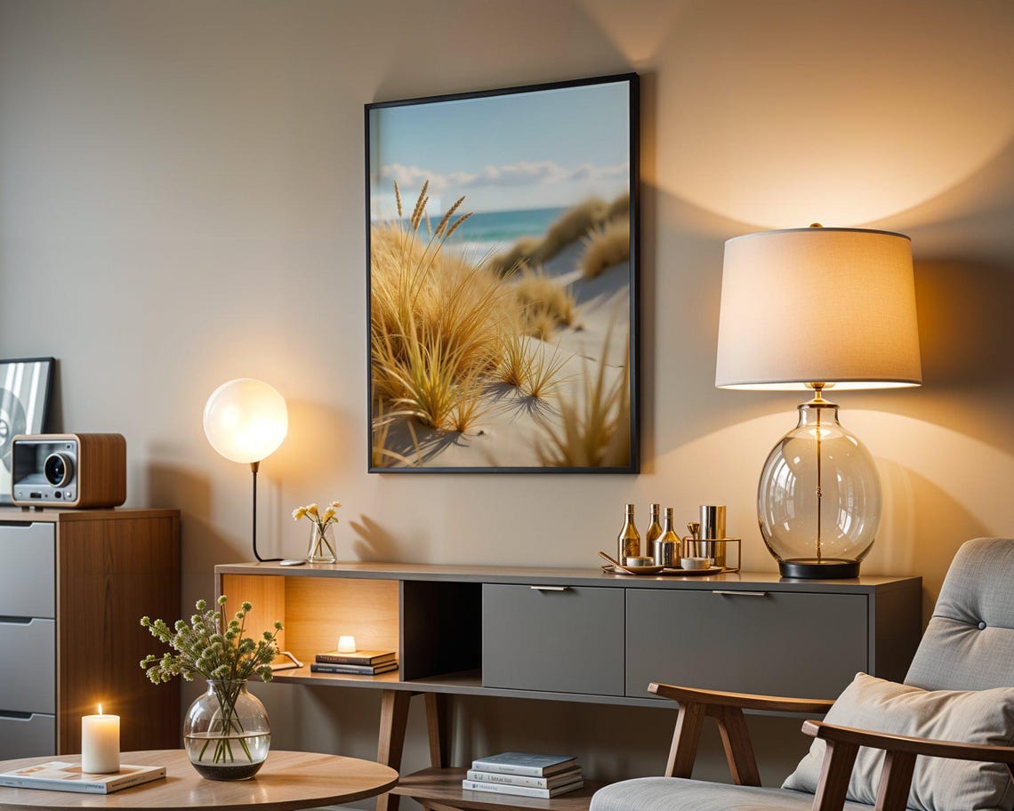 Beach Grass Wall Art Ocean View Print Coastal Photography Decor Seashore Landscape Poster Nautical Home Decor Beach Scene Artwork - Image 5