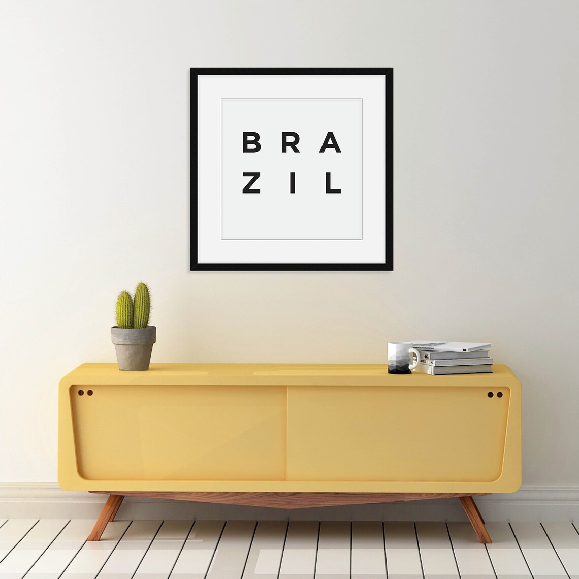 Brazil Bold Stacked Typography Country Travel Wanderlust Wall Poster - Image 3
