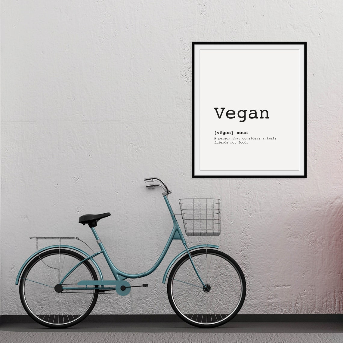 Vegan Definition Dictionary Funny Animal Lover Kitchen Quote Print - Image 3