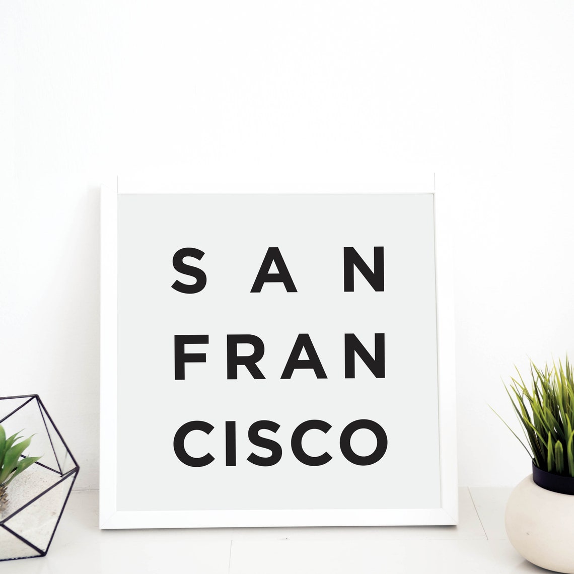 San Francisco Eye Chart Style Minimalist Typography Wall Art - Image 2