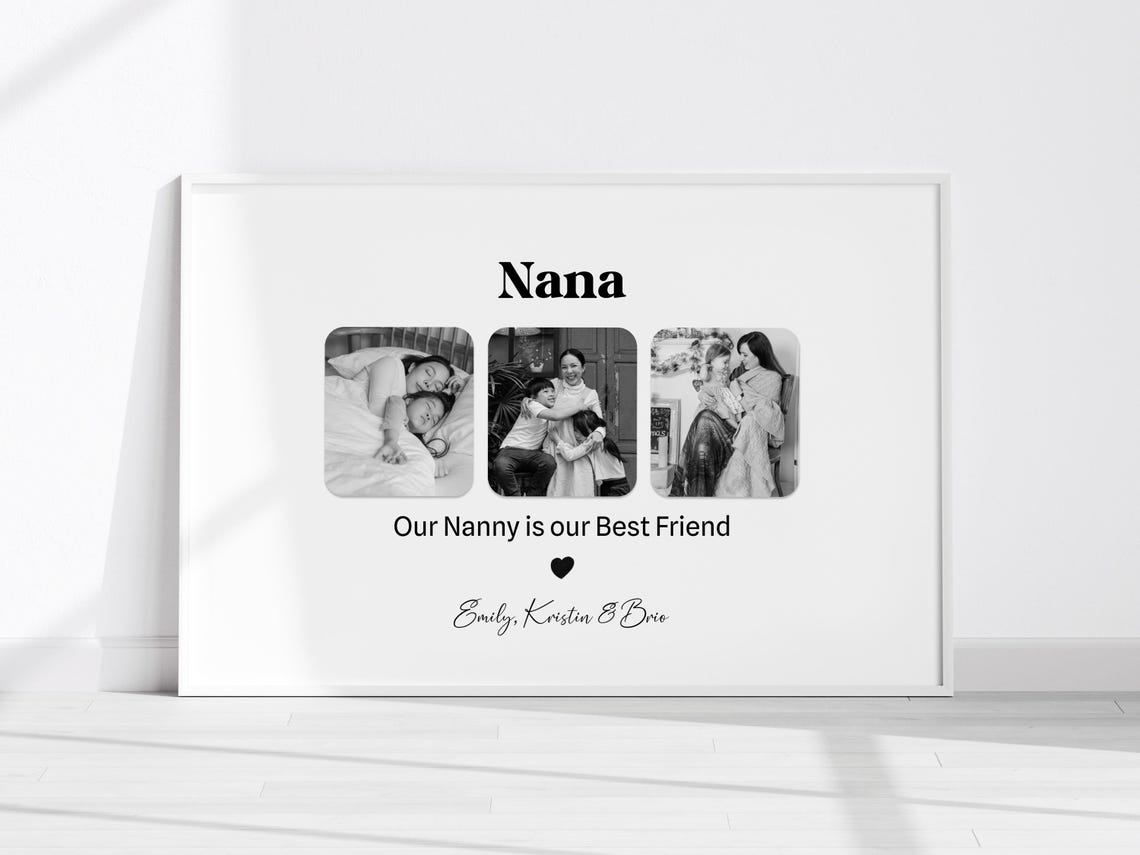 Custom Nana Photo Gift Nan Mothers Day Gift Personalised Nanny Birthday Print Gift Grandchildren Granny Nan Thank You Gift Photo Gift