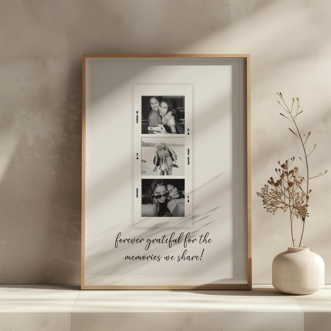 Forever Grateful Photo Film Strip Print Friendship Memory Gift