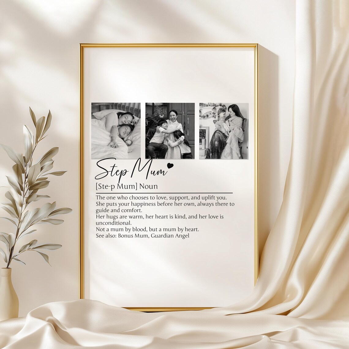 Personalised Step Mum Picture Collage Memorable Gift For Step Mum Mothers Day Gift Gift For Her Definition Birthday Gift For Step Mum