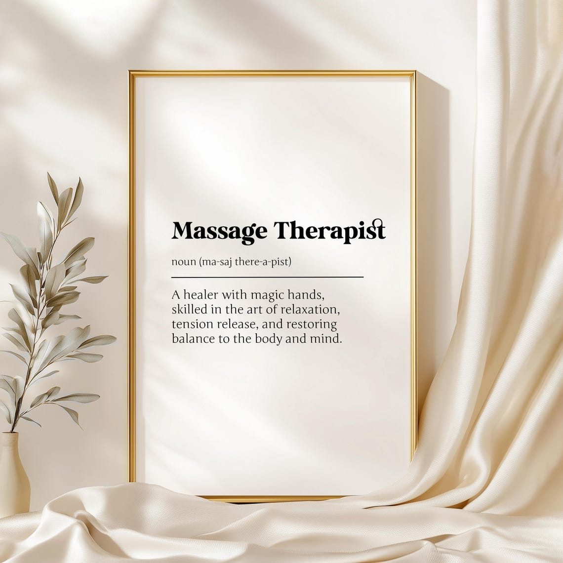 Massage Therapist Definition Print for Salon Decor Thoughtful Gift - Image 2