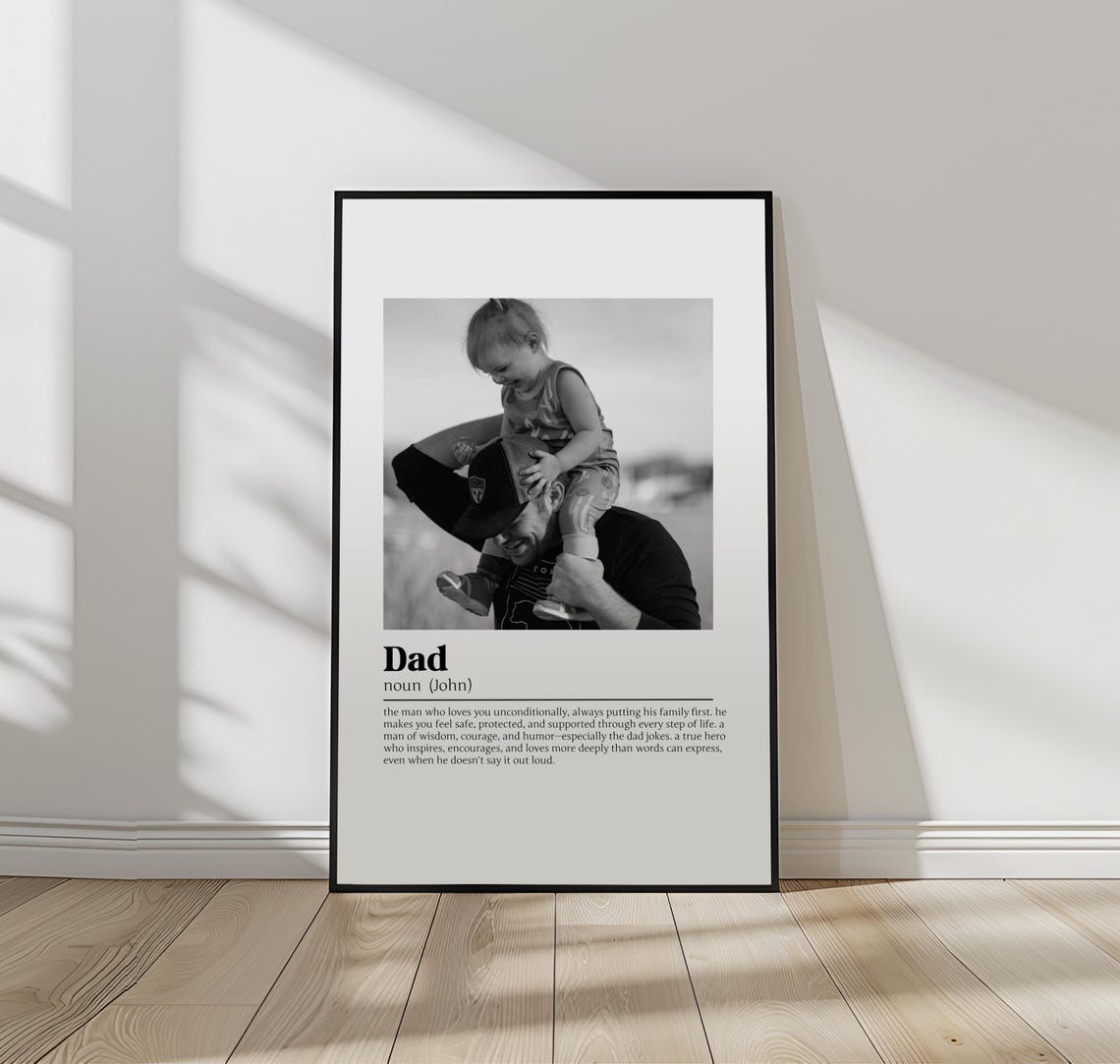 Personalised Dad Dictionary Definition Photo Tribute Keepsake Poster