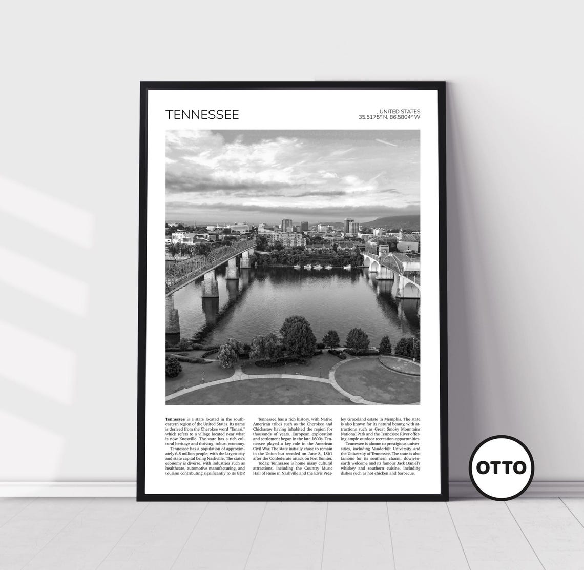 Tennessee Wall Art Tennessee Home Decor Print Chattanooga Art Travel Poster Artful Photo Travel Gift Memento Idea Usa