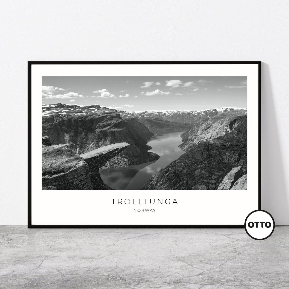 Trolltunga Travel Poster, Ringedalsvatnet Norway