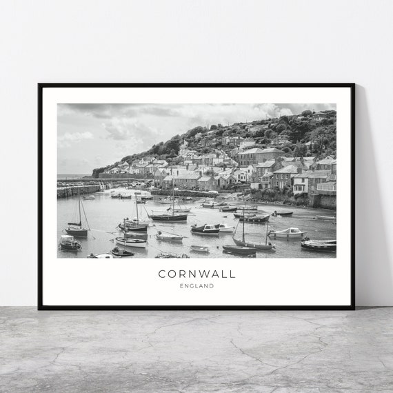Mousehole Village, Cornwall England Travel Poster