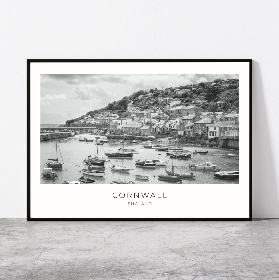 Mousehole Village, Cornwall England Travel Poster