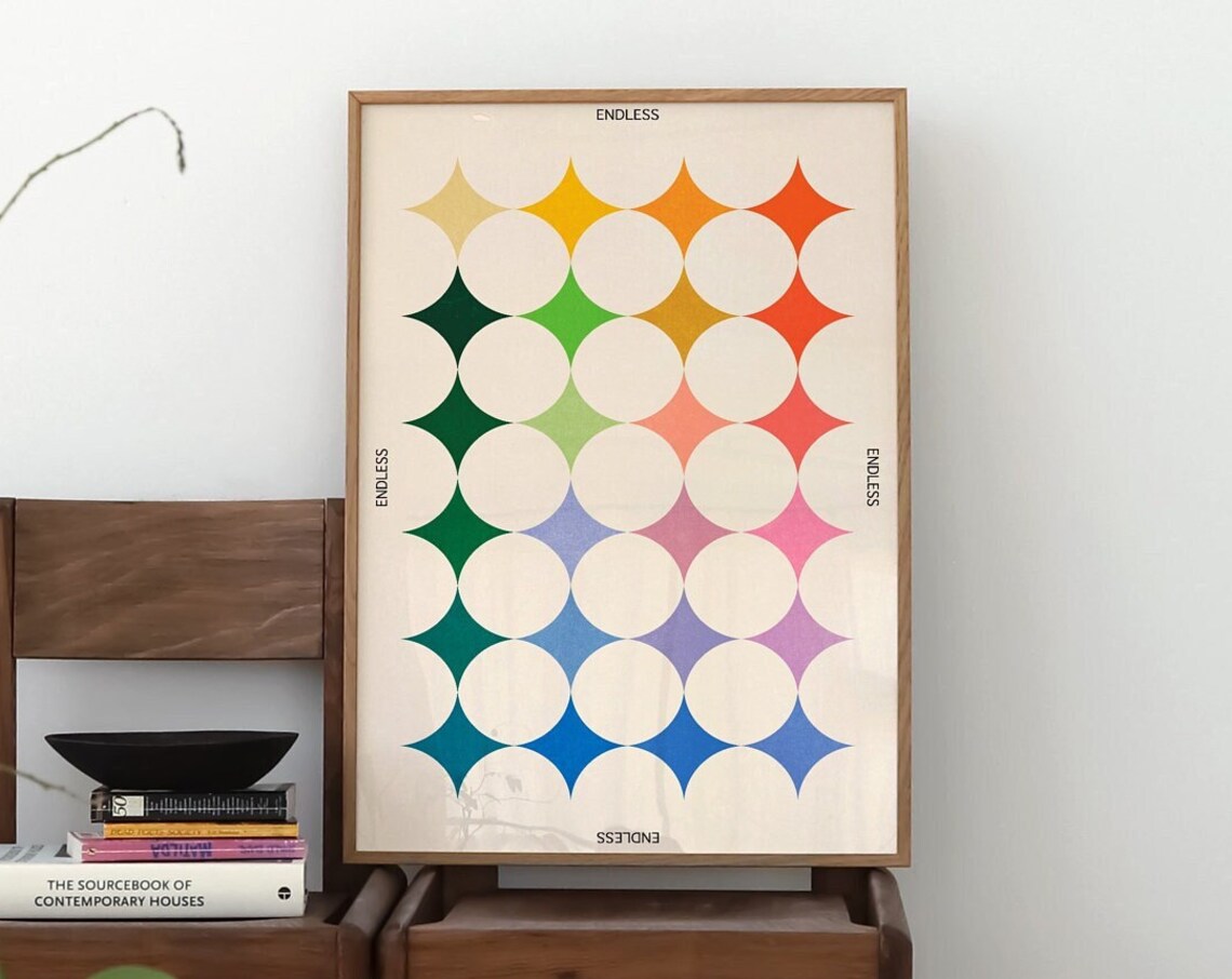 Rainbow Geometric Endless Poster, Ombre Gradient - Image 3