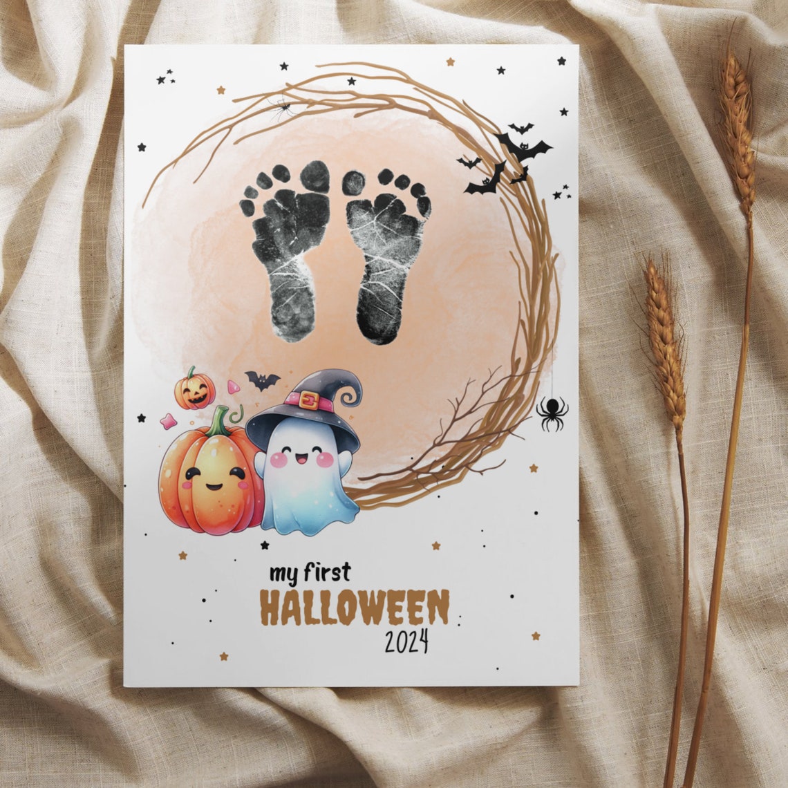My First Halloween Footprint Art Poster - Image 2
