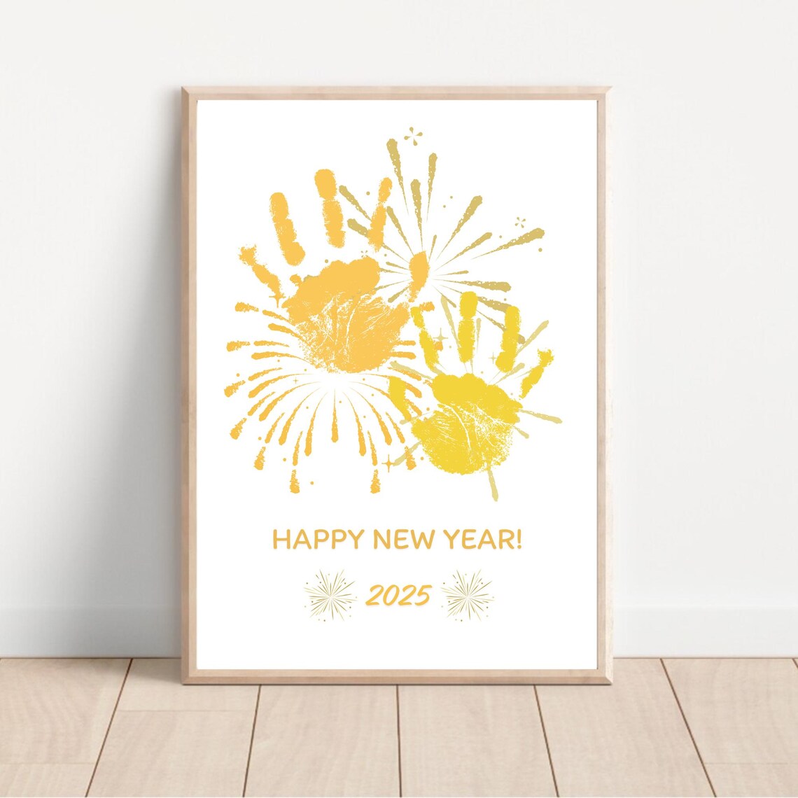 Happy New Year 2025 Handprint Keepsake Art Print - Image 3