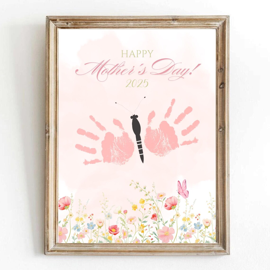 My First Mother's Day Butterfly Footprint Art Print