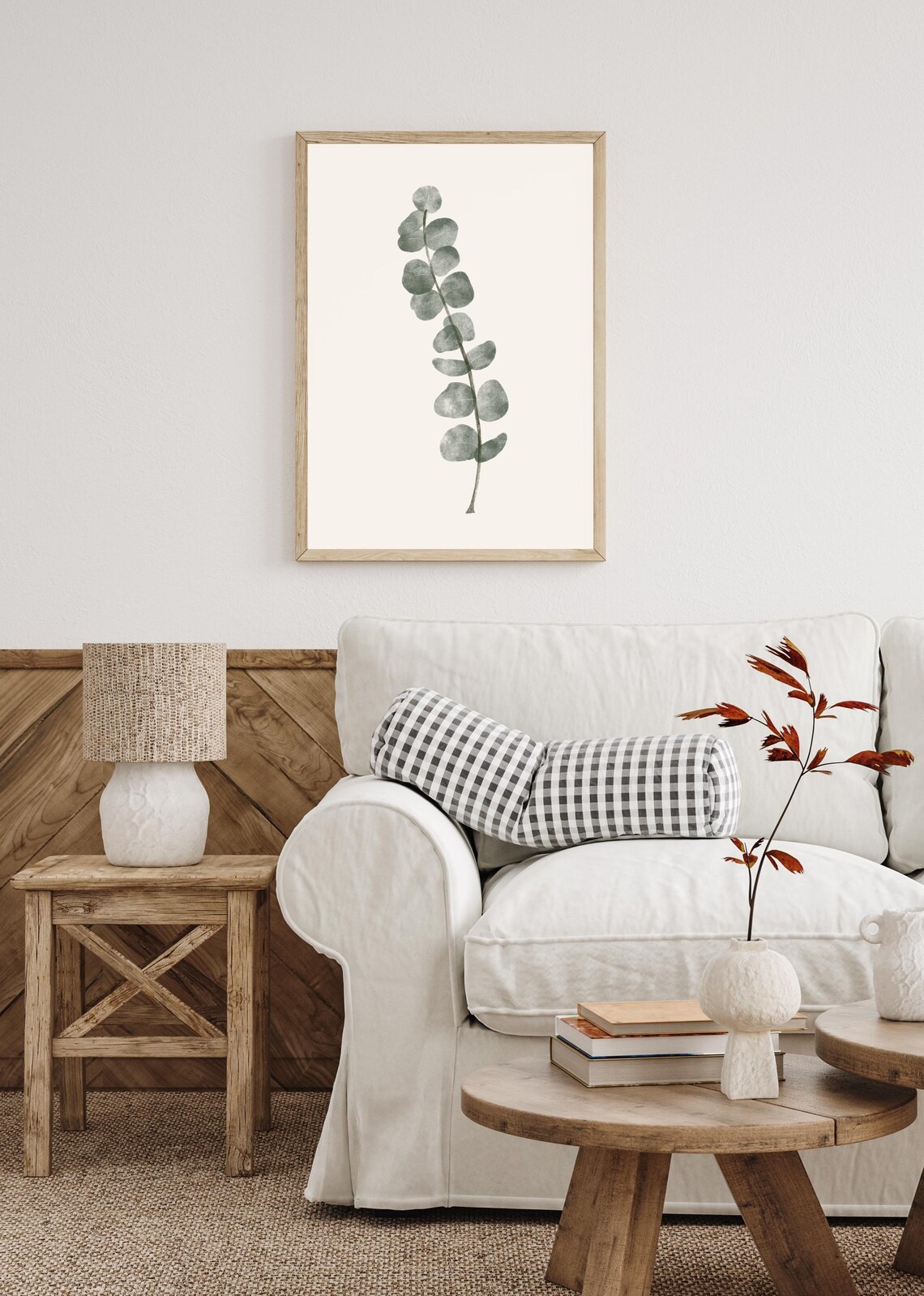 Eucalyptus Watercolor Botanical Art Print, Minimalist - Image 3