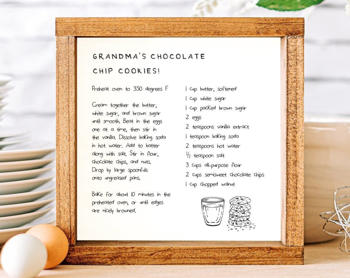 Personalized Recipe Farmhouse Living Room Art Print - Image 3