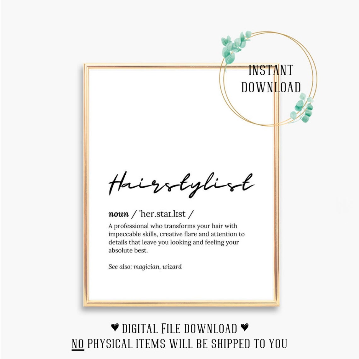 Hairstylist Definition Meaning Salon Dictionary Script Wall Poster