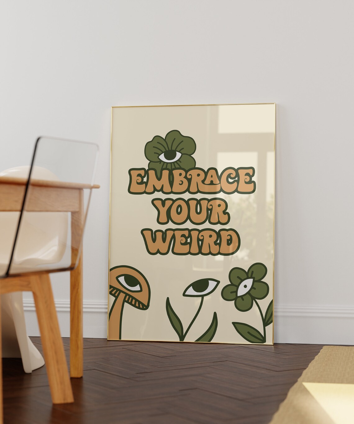 Embrace Your Weird, Funky 90s Aesthetic Art Print - Image 2