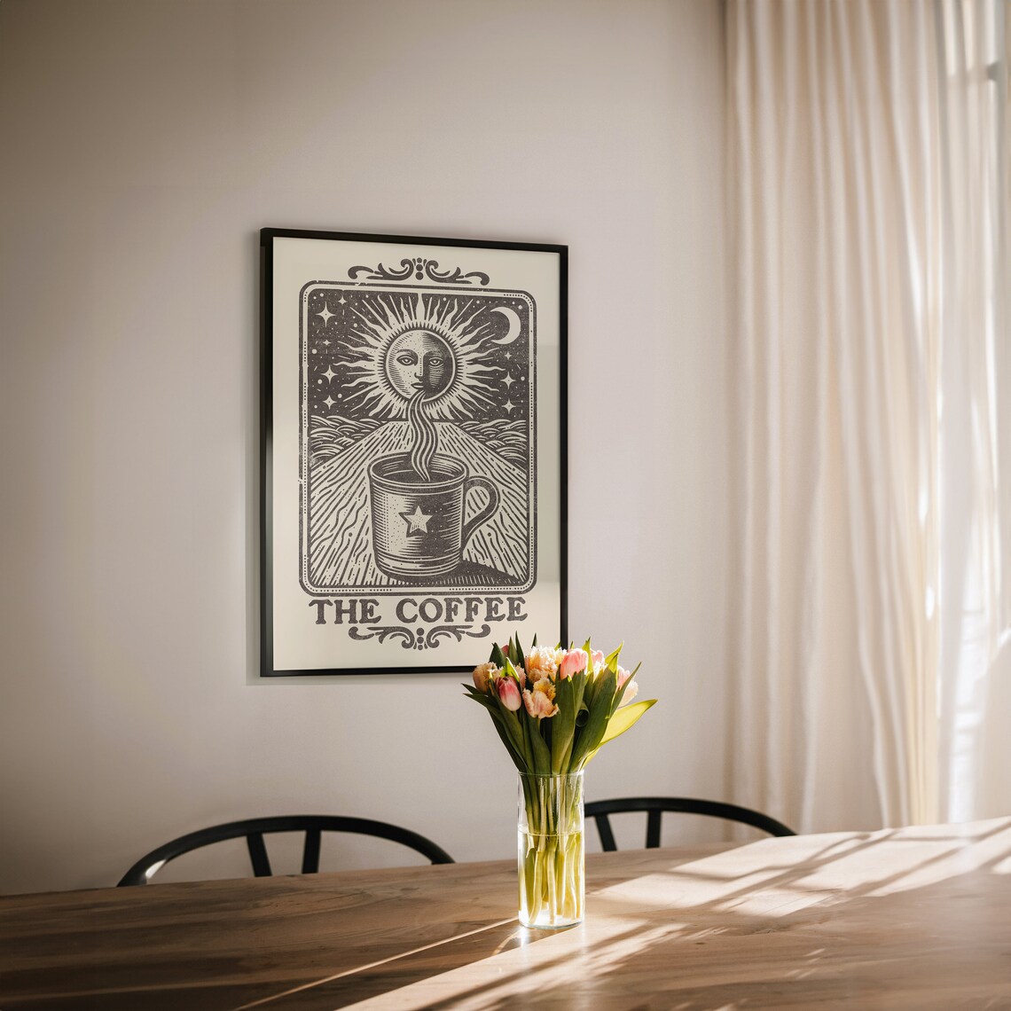 Coffee Tarot Card Print, Mystical Kitchen Decor - Image 3
