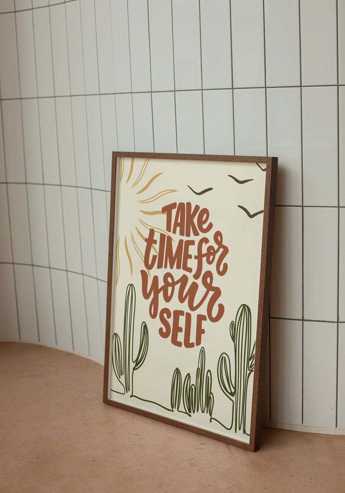 Bohemian Western Desert Art Print, Self Care - Image 3