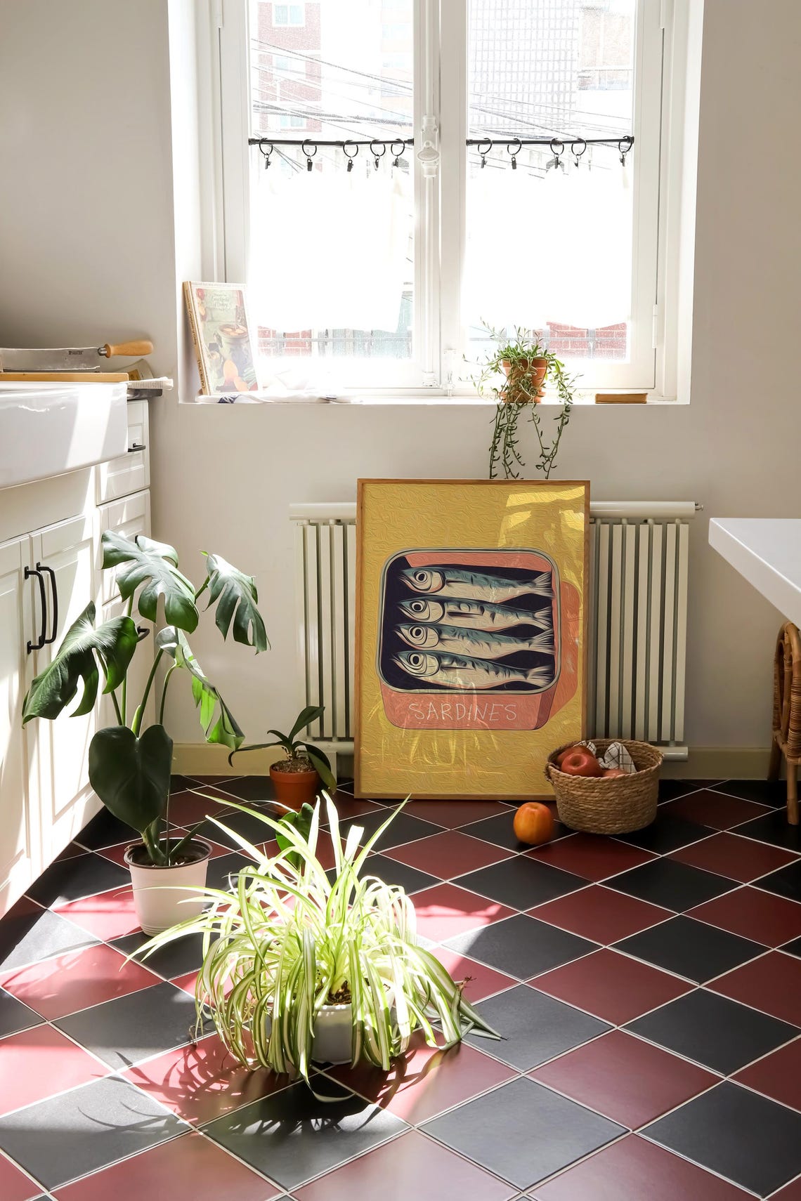 Retro Sardine Tin Fish Poster, Quirky Vintage Seafood - Image 2