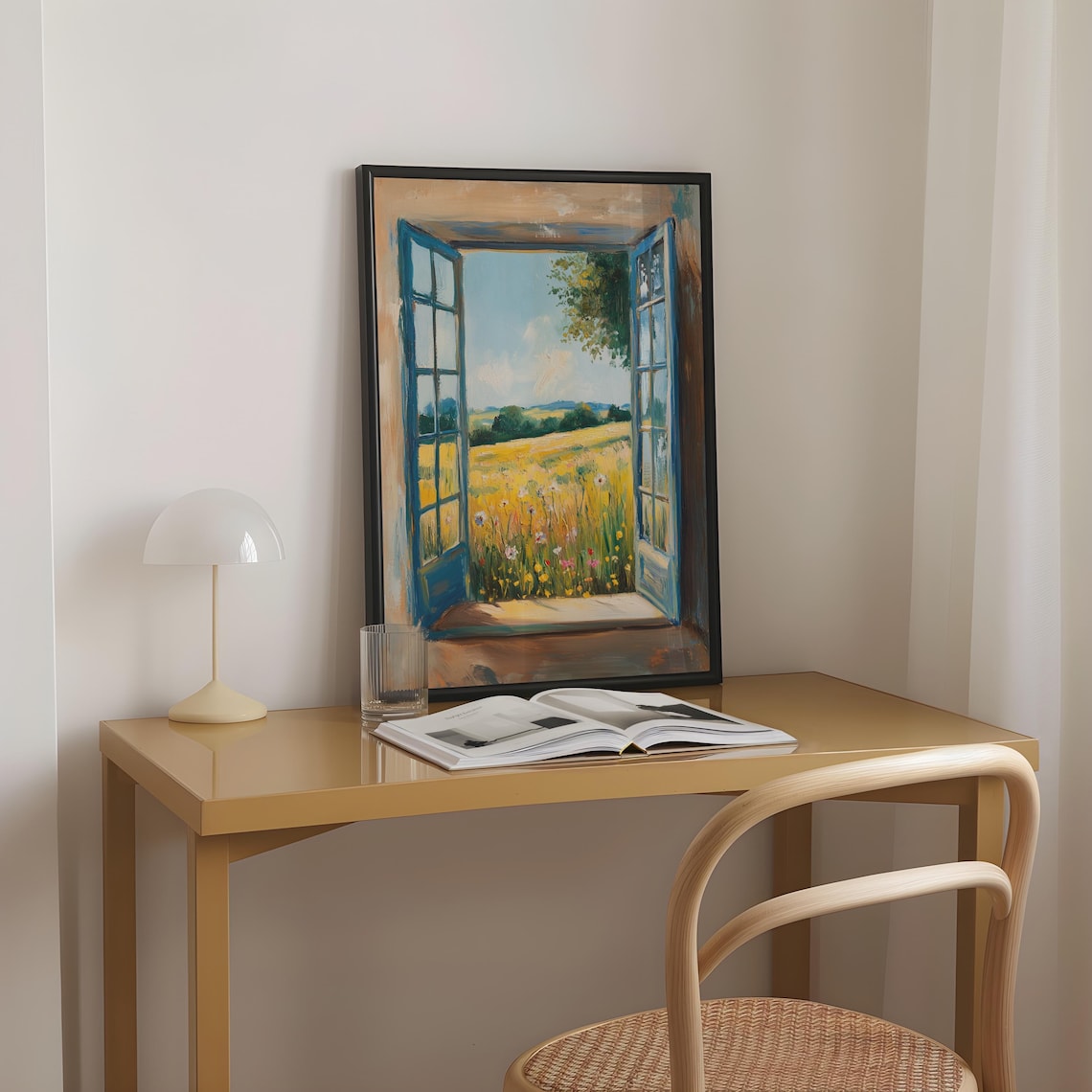 Open Window Matisse Countryside Fields Poster Print - Image 2