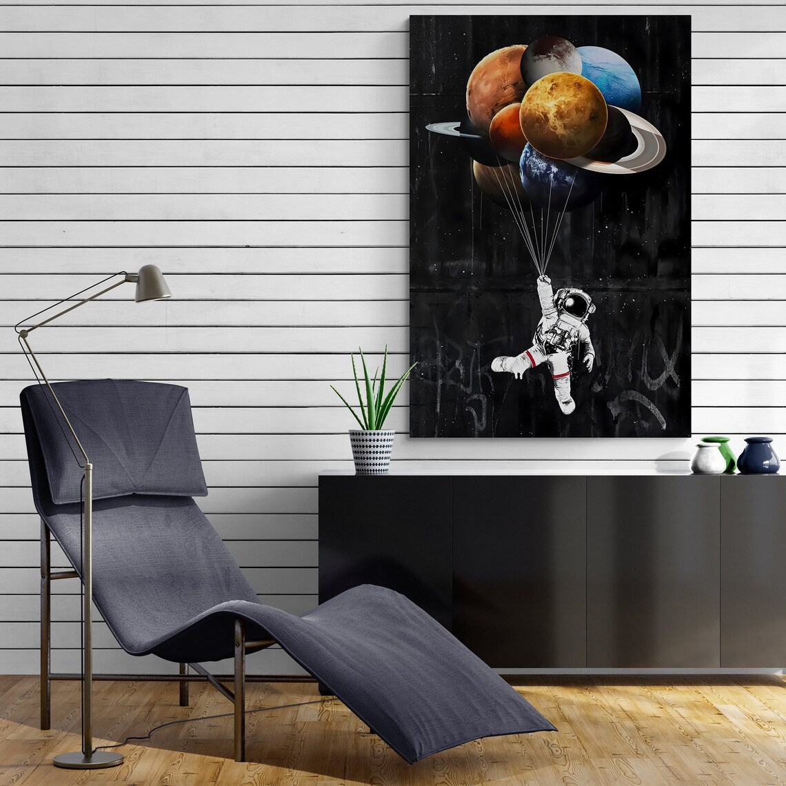 Astronaut Graffiti Art Print, NASA-Inspired Space - Image 2