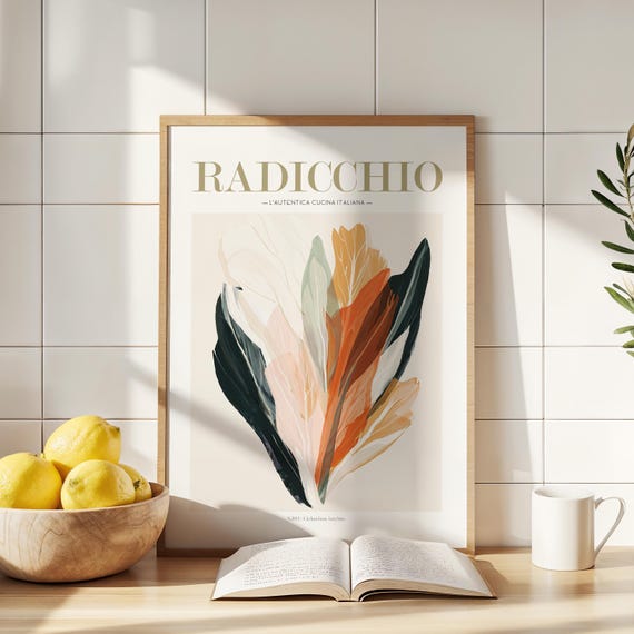 Radicchio Vegetable - Traditional Travel Poster