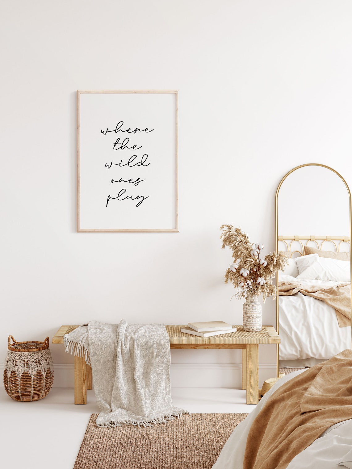 Where The Wild Ones Play Quote Poster Playroom Script Kids Decor - Image 2