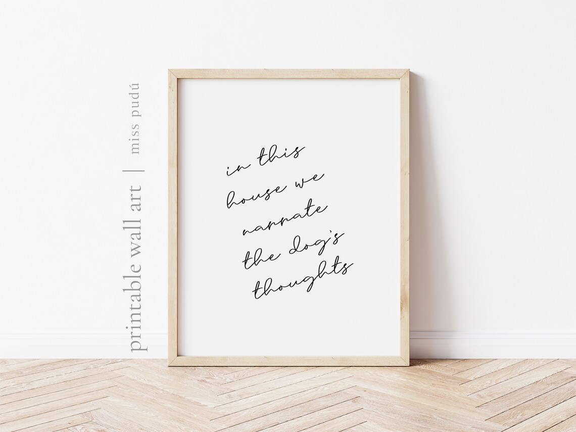 Dogs Thoughts Funny Quote Dog Lover Art Print - Image 2