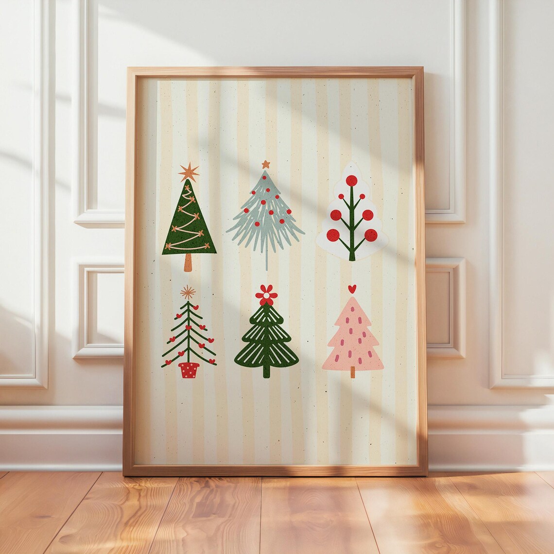 Christmas Tree Poster, Festive Holiday Wall Art