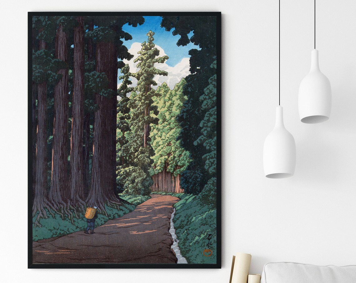 Hasui Kawase Trees Japanese Art Travel Poster - Image 2