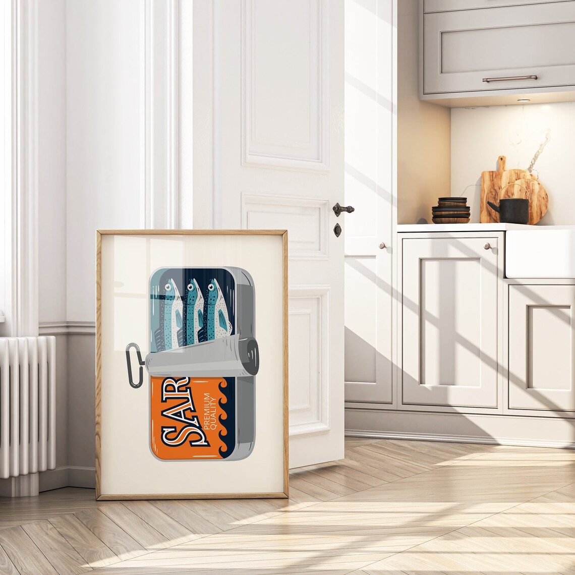 Sardines In A Tin Retro Midcentury Poster - Image 3