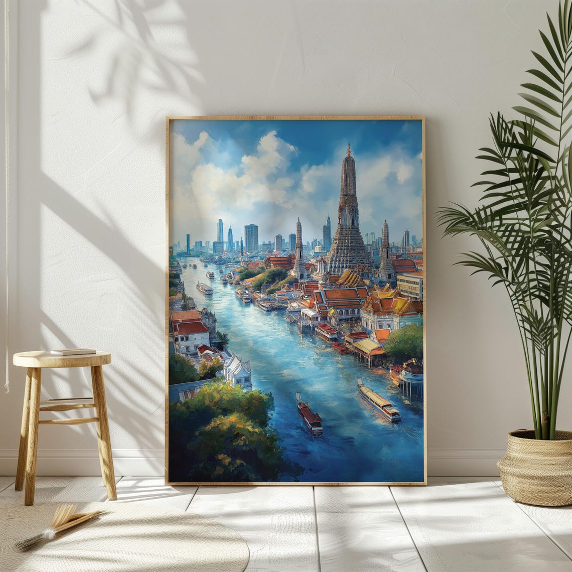 Watercolor Thailand Bangkok Travel Poster