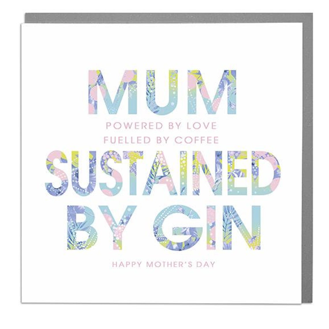 Powered By Gin Mother's Day Card