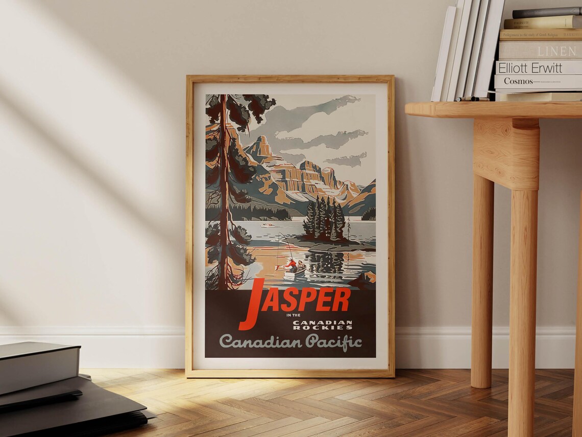 Jasper Canadian Rockies Vintage Canadian Pacific Travel Poster - Image 3
