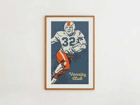 Retro Football Art Print For Kids Room Sports Wall Art Football Team Poster Wall Decor Football Party Gift For Friends