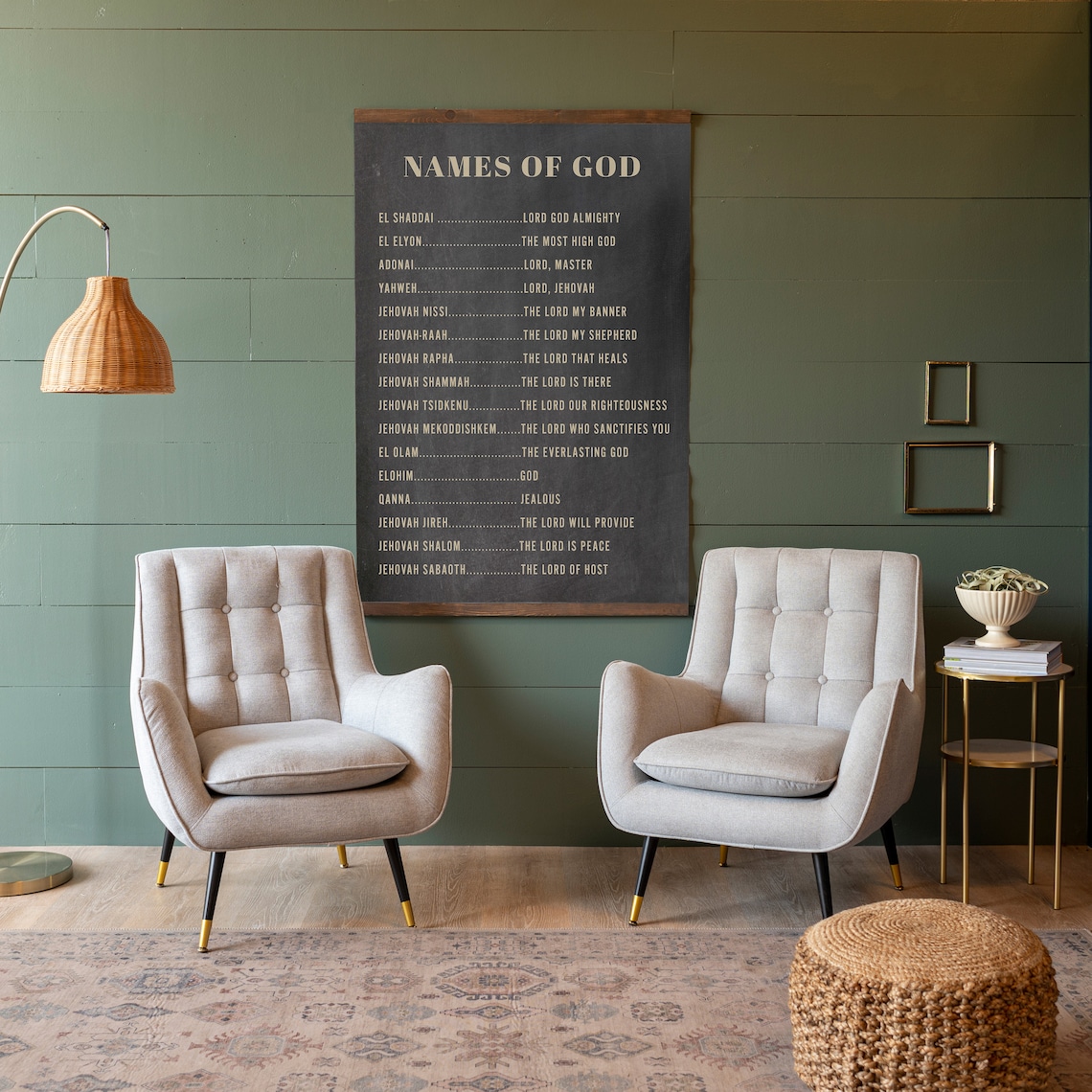 Names Of God Scripture Hanging, Large Verse Sign - Image 3