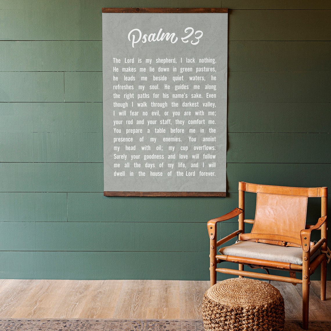 Psalm 23 Tapestry Tapestry Wall Hanging Vertical Kids Room Wall Art Psalm 23 Scripture Tapestry 164 - Image 3